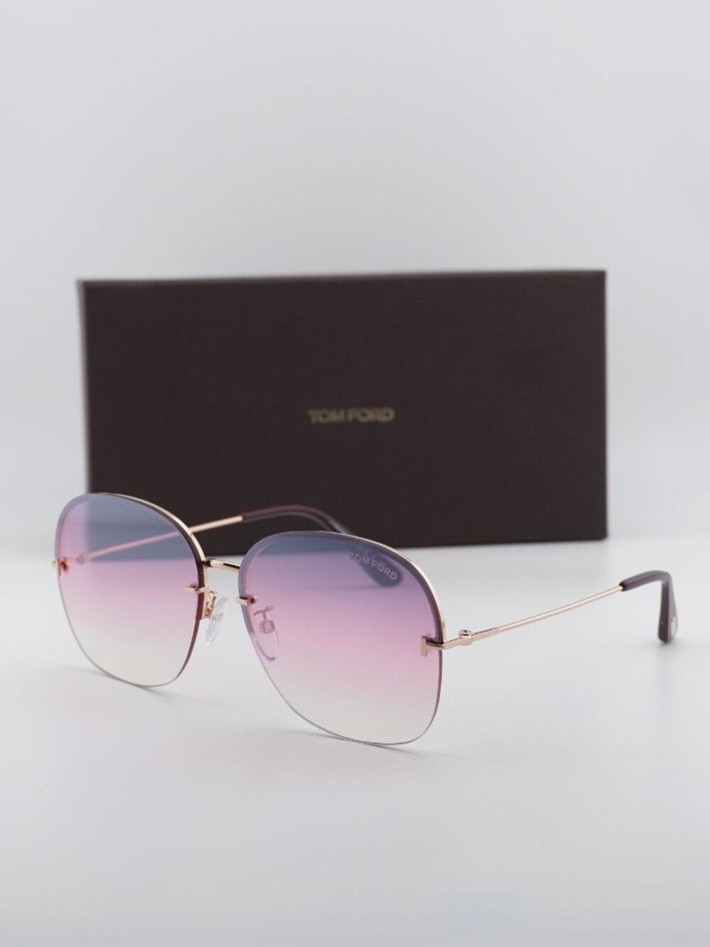 Tom Ford Lilliana-02 FT0794-H 28Z Round Sunglasses -Shiny Gold / Purple Gradient